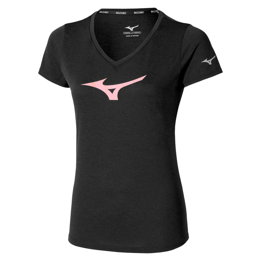 Mizuno Core Runbird Tee Black / Mauve